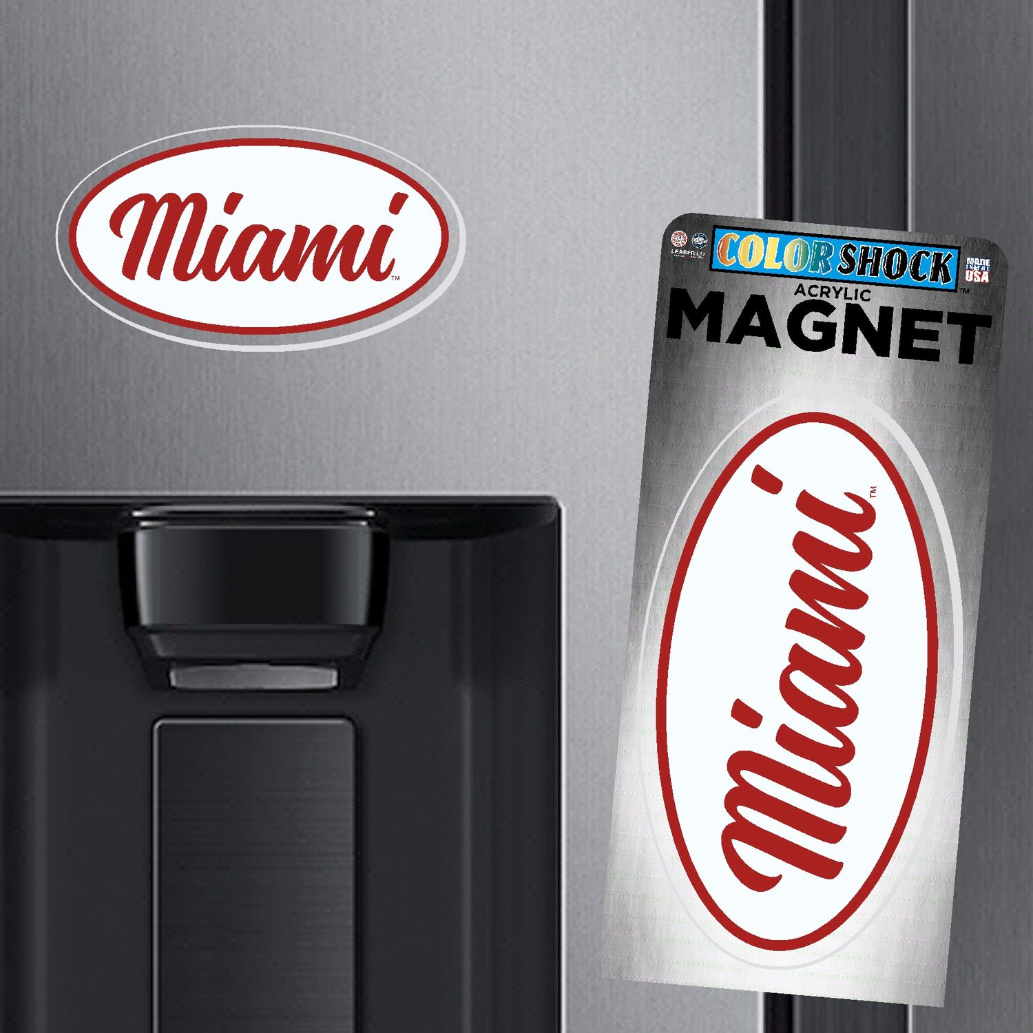Miami Script Acrylic Magnet