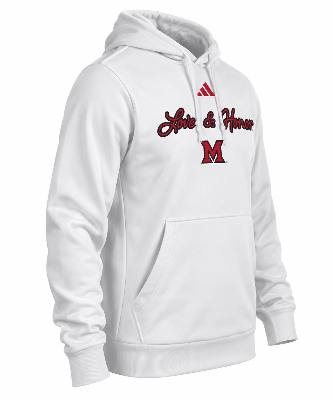 adidas Miami University Love &amp; Honor Fleece Hoodie, Size: S