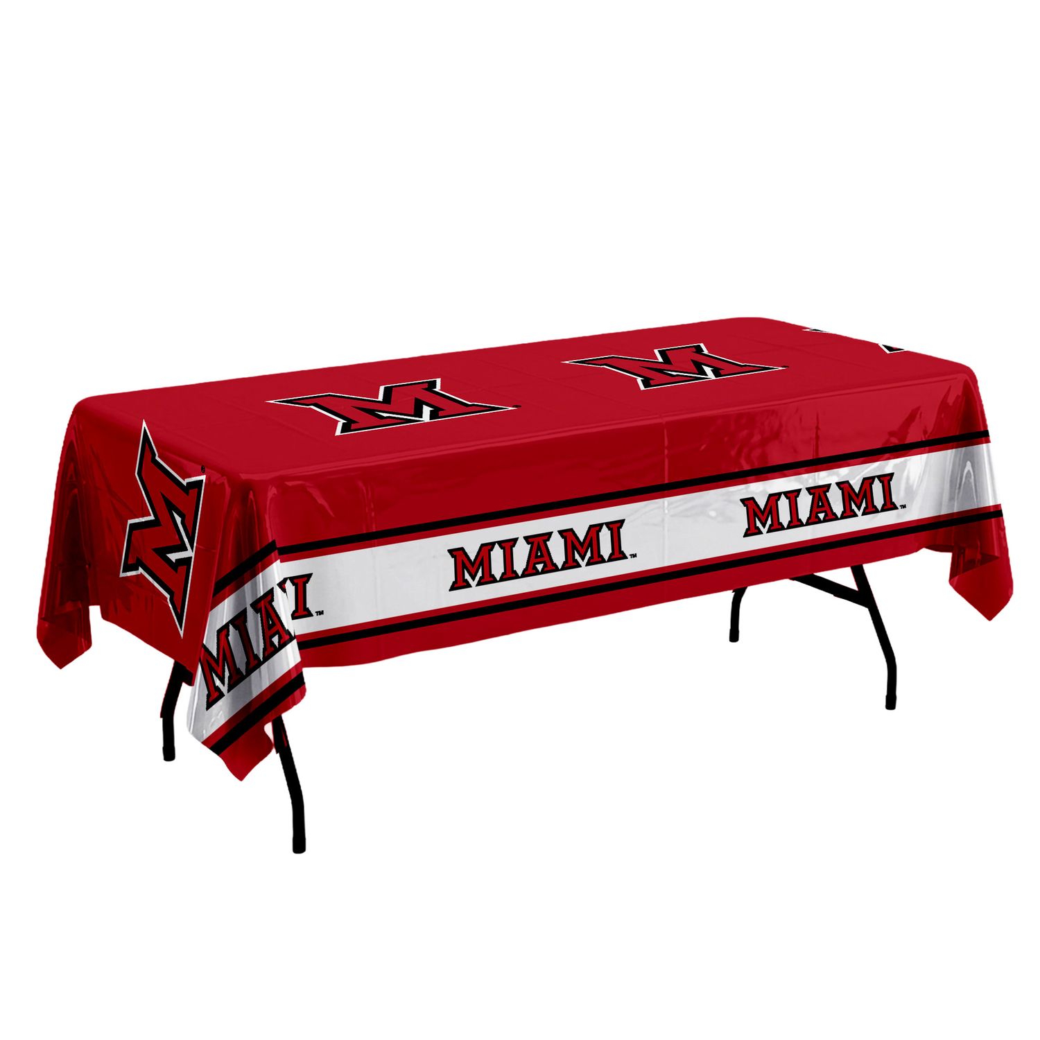 Miami University RedHawks Plastic Tablecloth 2pk
