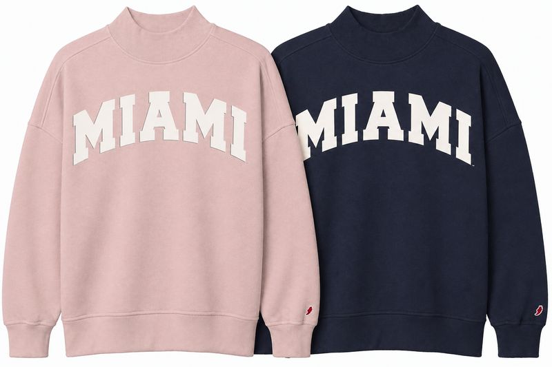 W-Diana Mock Crew with Sewn Miami in White