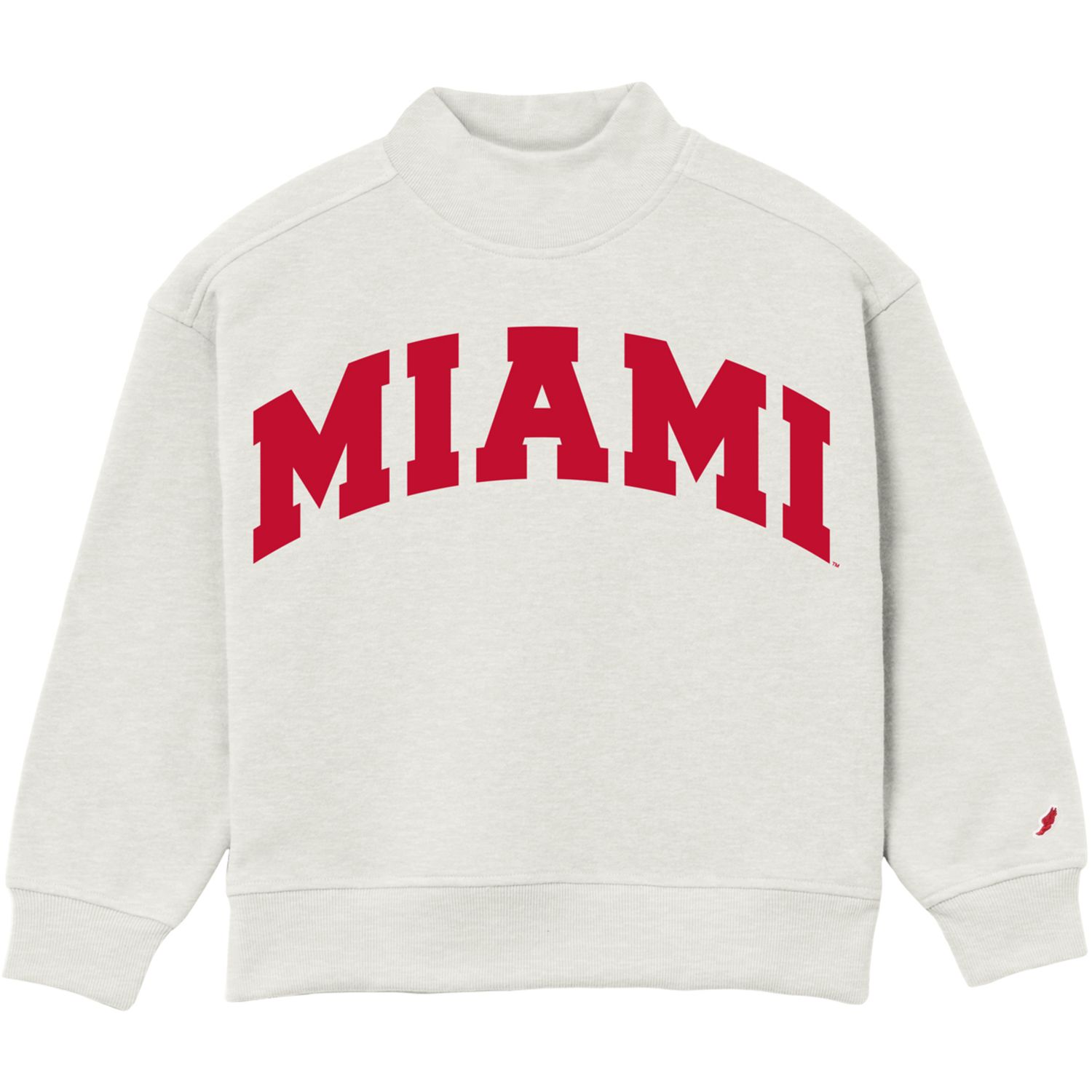 Y-Diana Mock Neck Crew with Imprint, Size: S