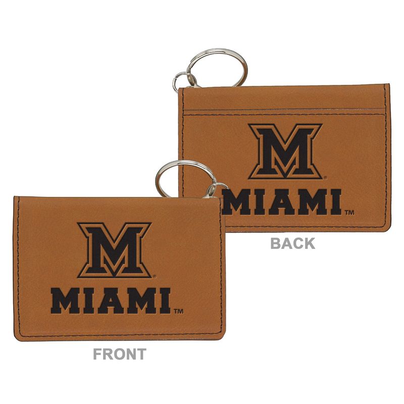 Tan Engraved Leatherette ID Holder