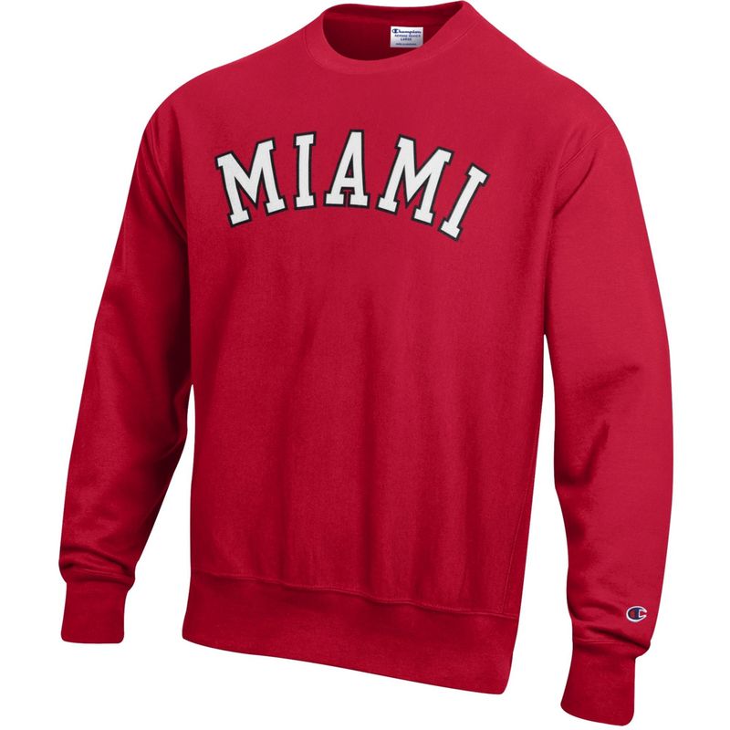 Scarlet Reverse-weave Crew TT Arched Miami