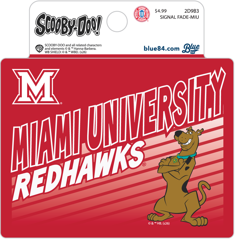 Scooby Doo Miami University RedHawks Sticker