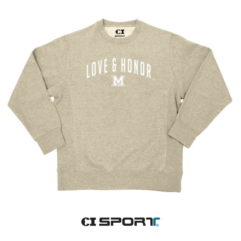Oatmeal Crew with Tonal Love &amp; Honor