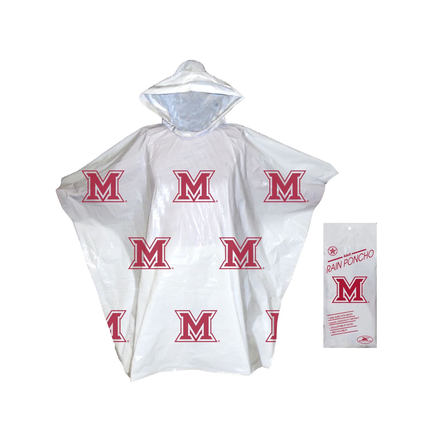 White Rain Poncho with All-Over M