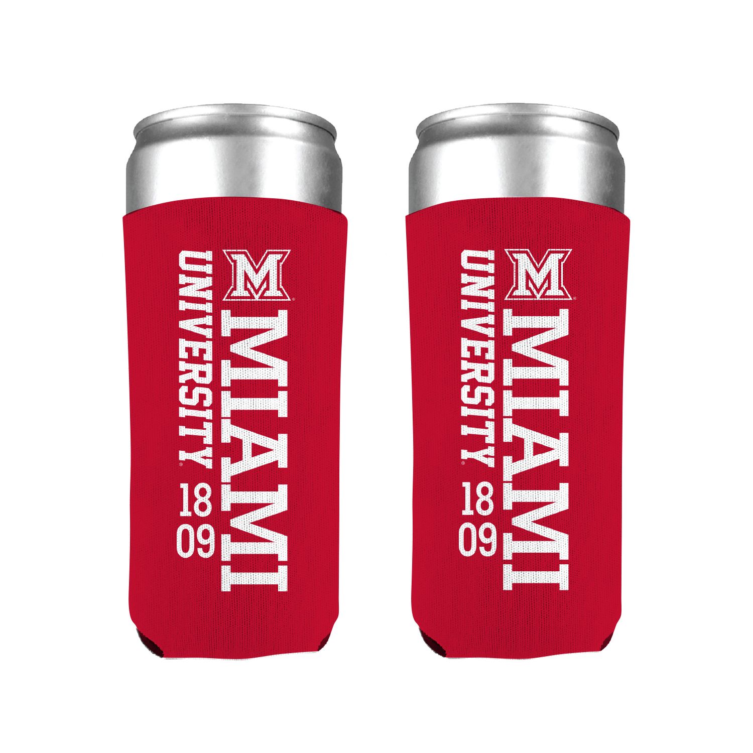 Miami University RedHawks Skinny Can Cooler