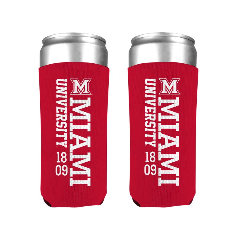 Miami University RedHawks Skinny Can Cooler