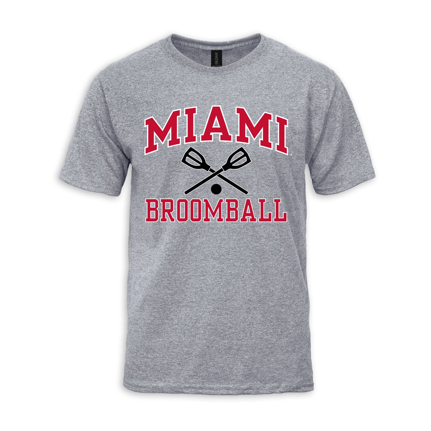 Miami University RedHawks Broomball Sport Grey T-Shirt