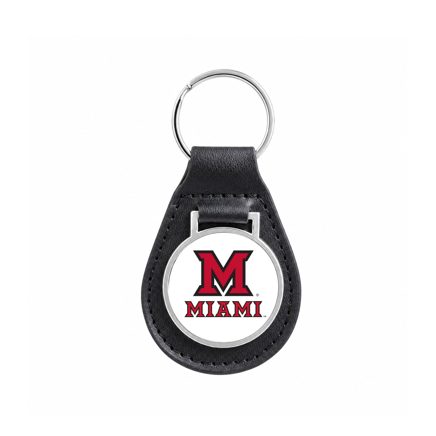 Miami University Block M Leather Key Fob