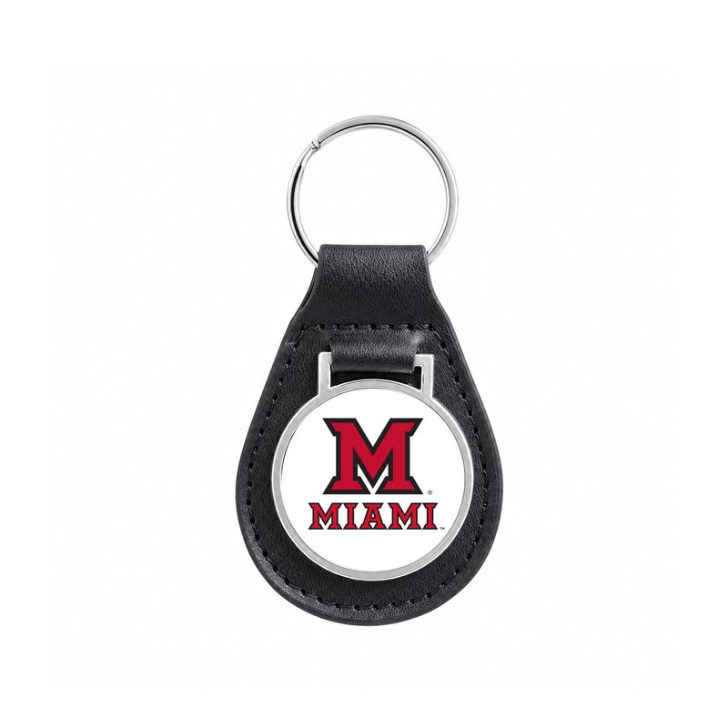 Miami University Block M Leather Key Fob