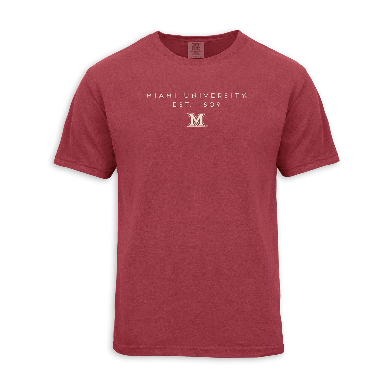 Miami University Comfort Colors Est. 1809 Embroidered Tee