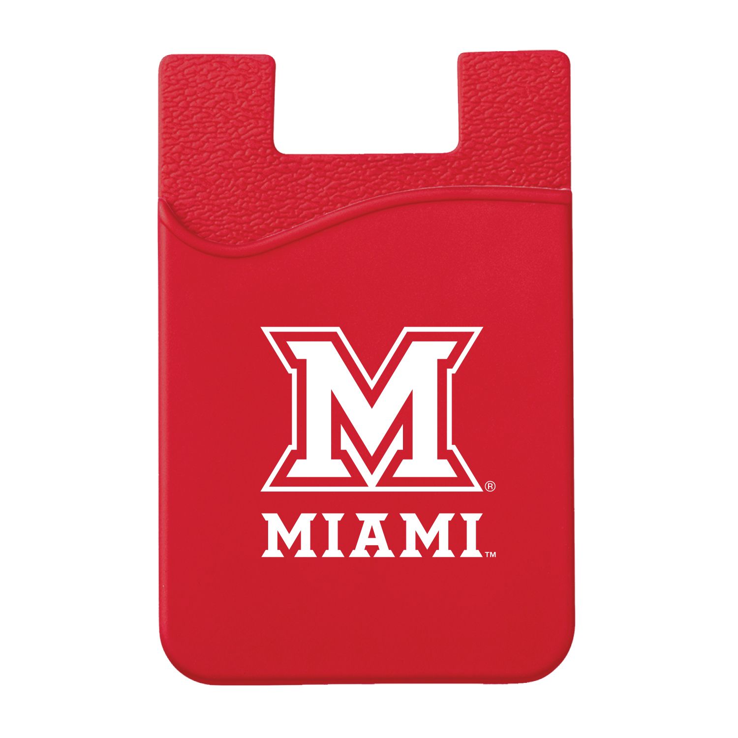 Miami University Red Block M Silicone Phone Wallet