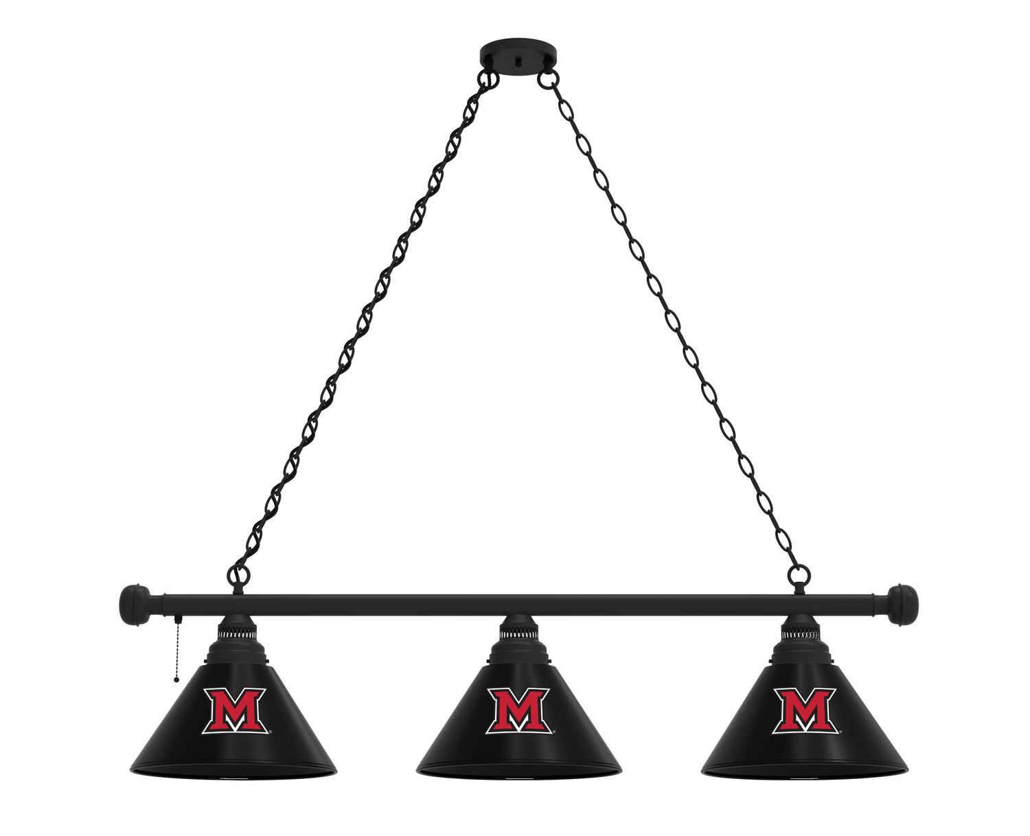 Miami University RedHawks 3-Shade Billiard Light