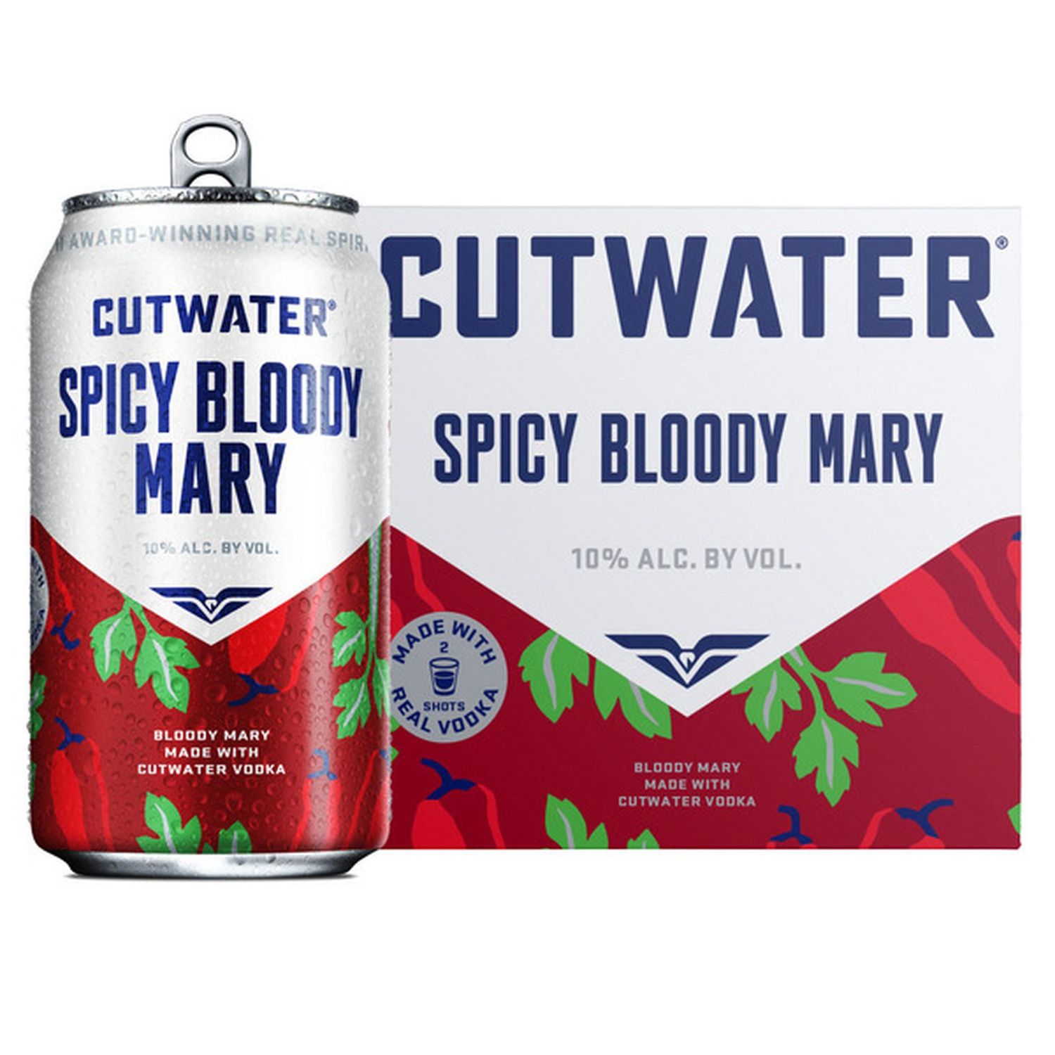 Cutwater Cocktails Gluten Free Vodka Spicy Bloody Mary Cans ,4pk