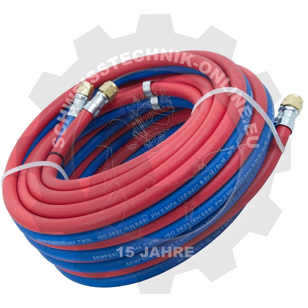 Zwillingsschlauch Sauerstoff/Acetylen 6x5mm/9x3,5mm