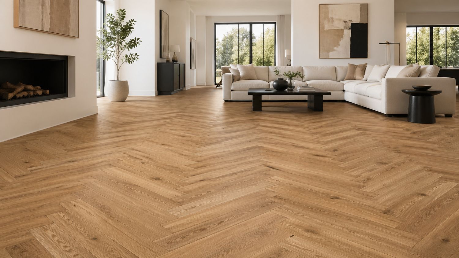 Oregon Oak Herringbone Laminate Flooring 12mm