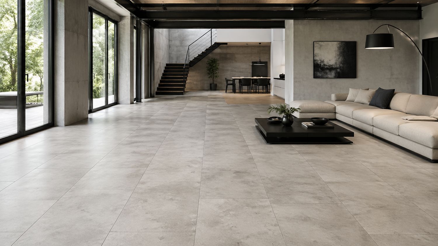 Endura T3 Crete SPC Tile Flooring 5.5mm