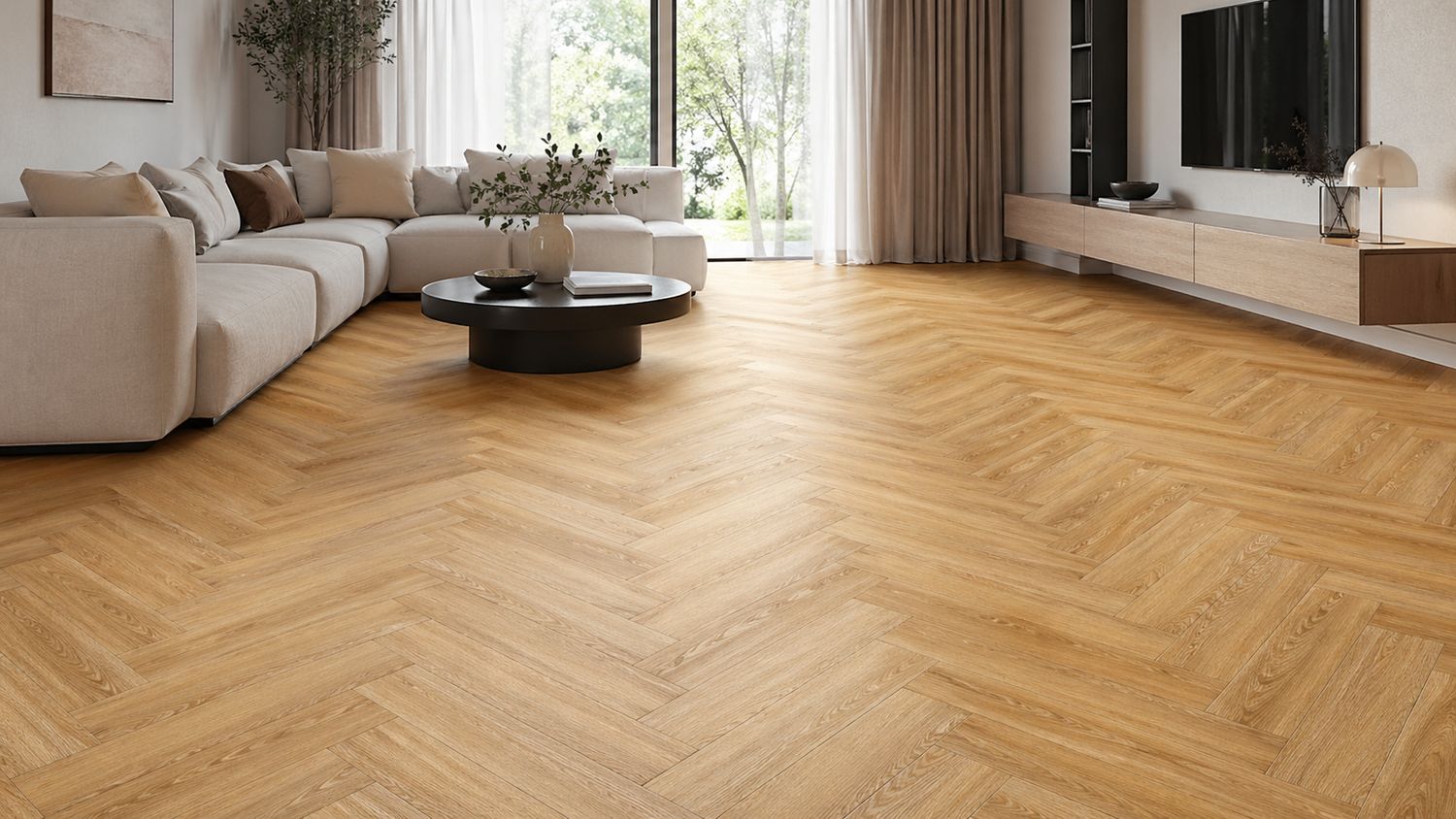 Endura H1 Natural Oak SPC Herringbone Flooring 5.5mm