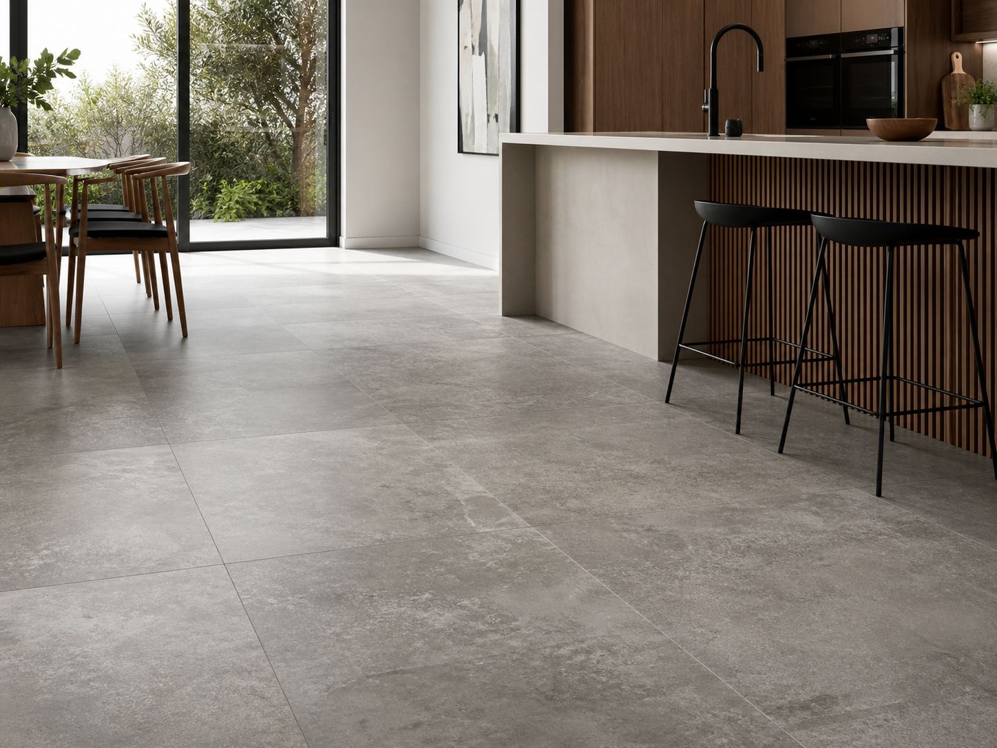 Firmfit Pre Grouted Tile Vinyl Flooring LT-1419