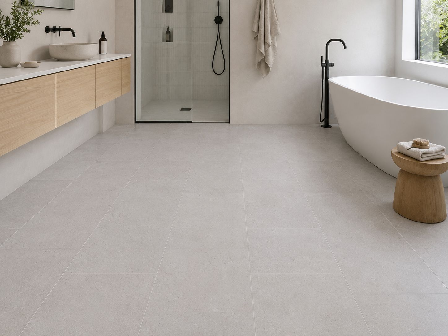 BerryAlloc Bali Light Grey Stone Zenn 30 Vinyl Tile Flooring