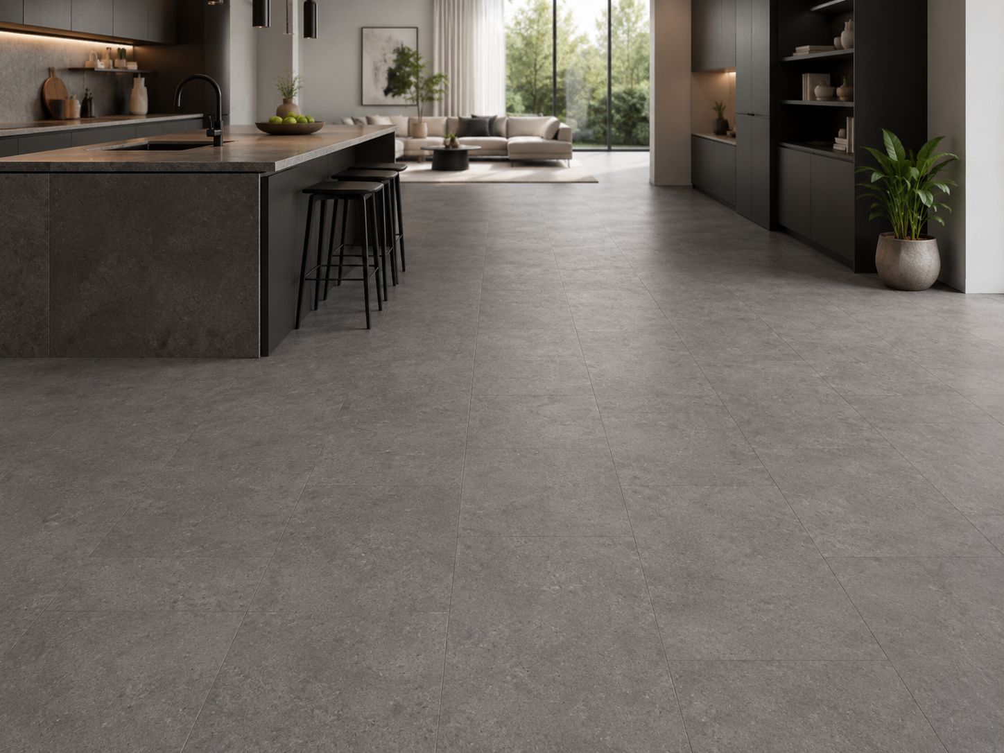 BerryAlloc Rimini Grey Stone Zenn 55 Vinyl Tile Flooring