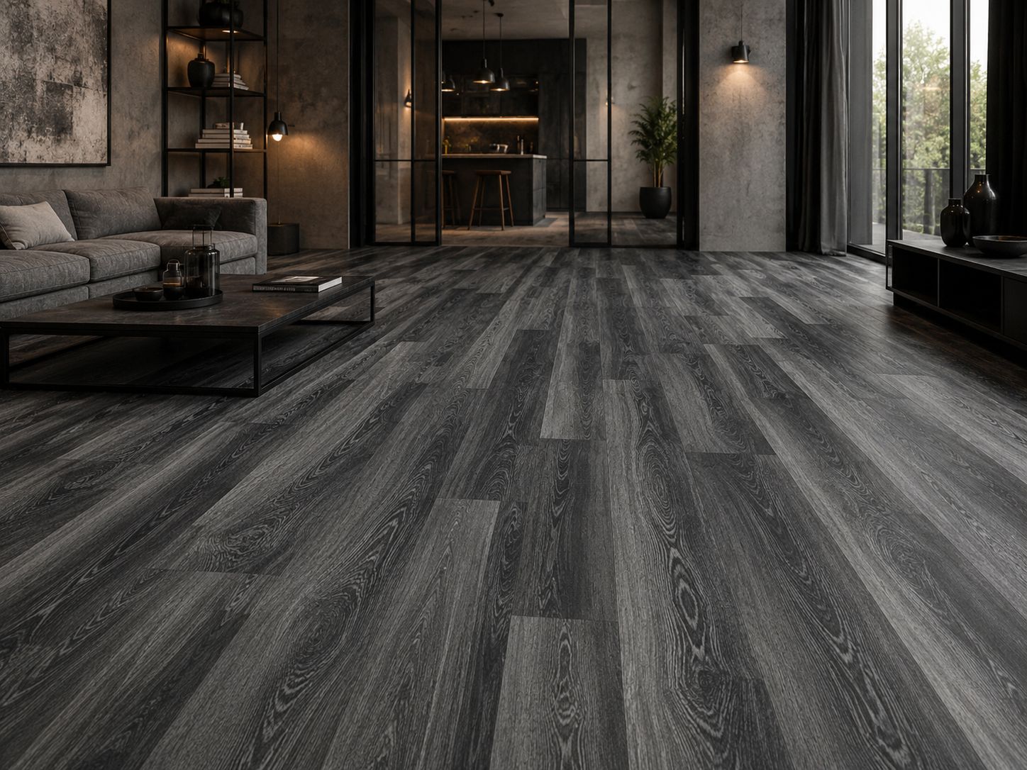 Kronotex Dynamic Black & White Oak 8mm Laminate Flooring