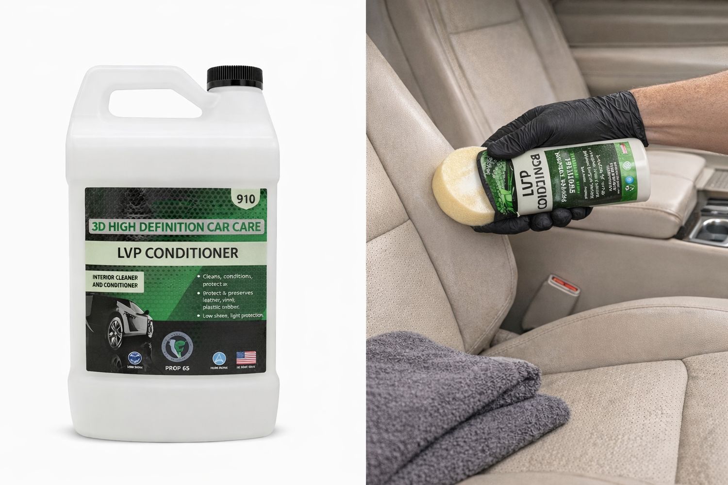 منظف ومرطب داخلي للبلاستيك والجلد 3D LVP Conditioner 910 – حجم 4 اتر