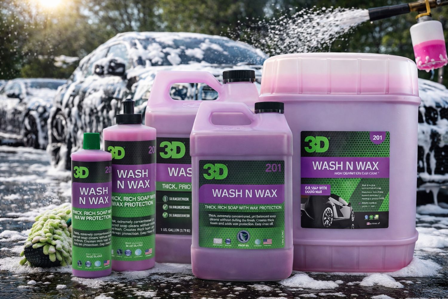 3D شامبو واكس للسيارات – لمعان وحماية –  19 لتر