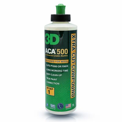 3D ACA 500 ملمع خشن كت (Cut) – مرحلة أولى لإزالة الخدوش العميقة – 946 مل – صناعة أمريكية