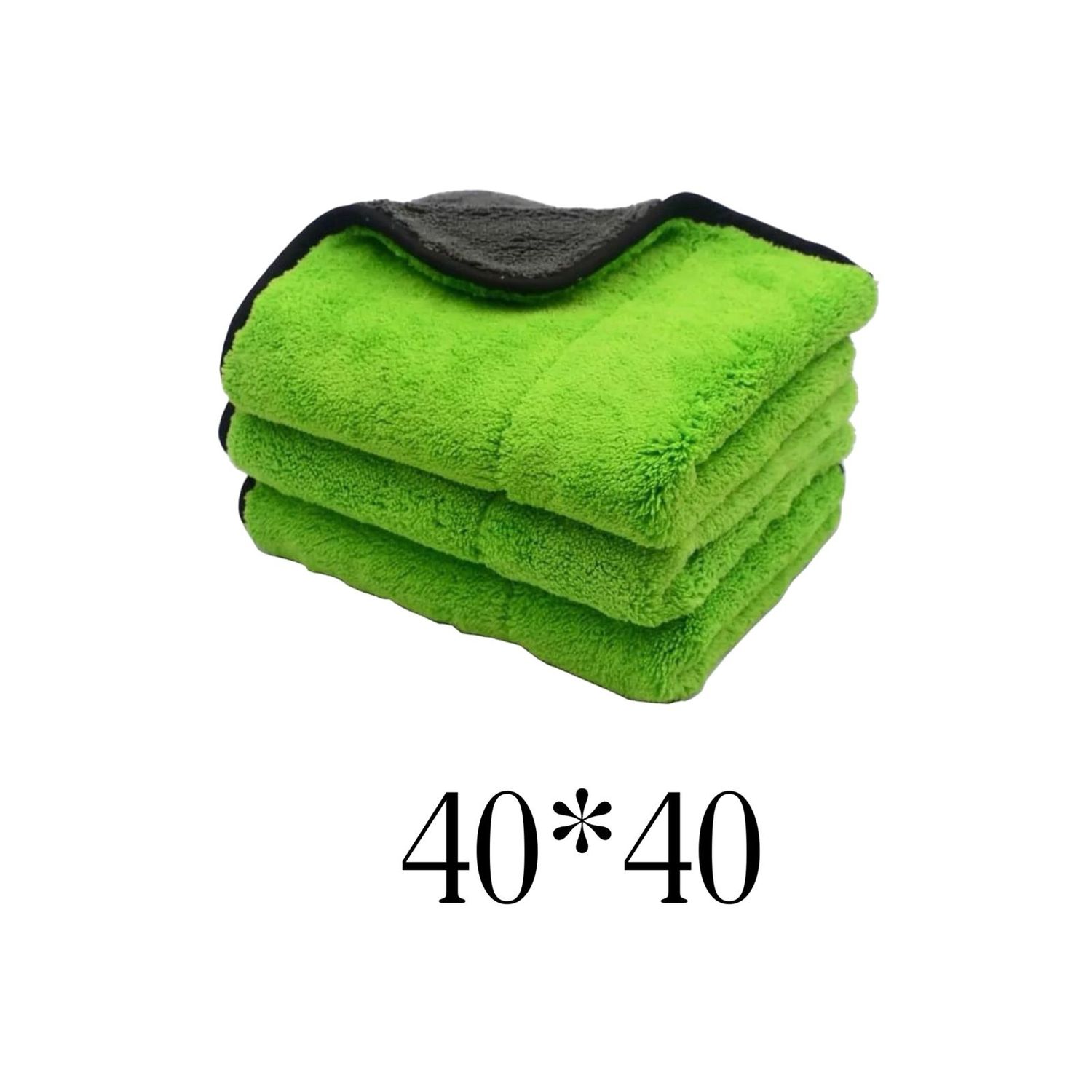 خرقه مايكرو فيبر-40*40وجهين-لمسات-اصفر+اخضر