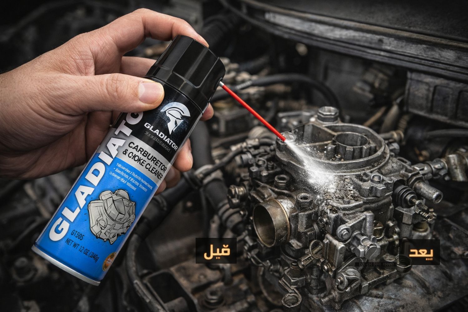 جلادياتور – منظف البخاخات والكربريتر