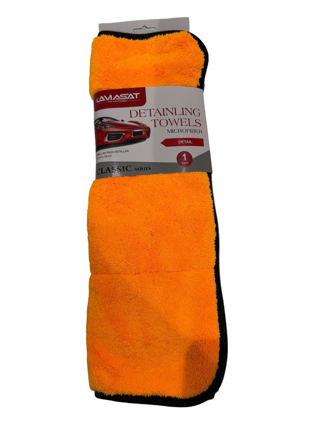 خرقه مايكرو فيبر-40*40وجهين-لمسات-ازرق+برتقالي