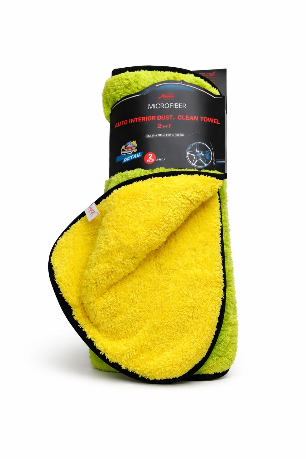 خرقه مايكرو فيبر-40*40وجهين-لمسات-ازرق+برتقالي