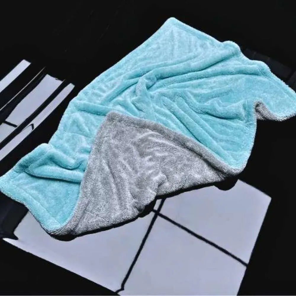 خرقه كاربرو وجهين-رصاصي +ازرق-120*80