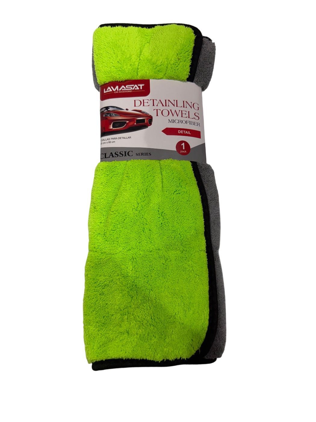 خرقه مايكرو فيبر-60*40وجهين-لمسات-ازرق+برتقالي