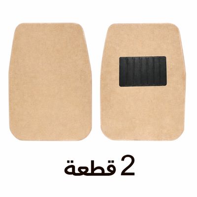 فرشة اريضية سيارات 2 قطعه خفيف لون بيج