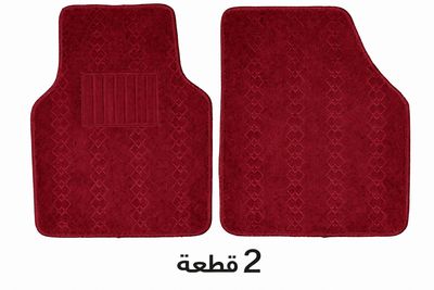 فرشة اريضية سيارات 2 قطعه ثقيل لون عنابي
