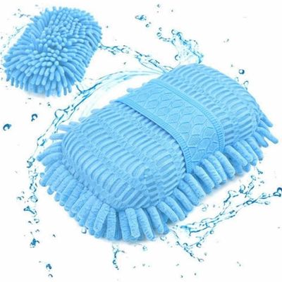 اسفنجة يدوية ناعمة لغسل وتنظيف السيارة سماوي