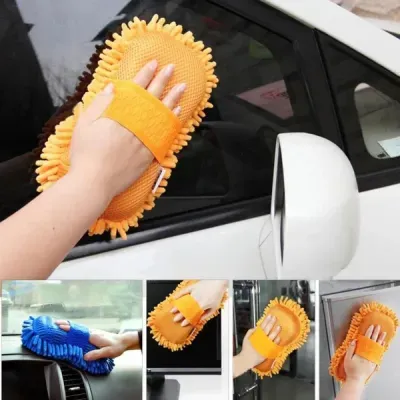 اسفنجة يدوية ناعمة لغسل وتنظيف السيارة سماوي