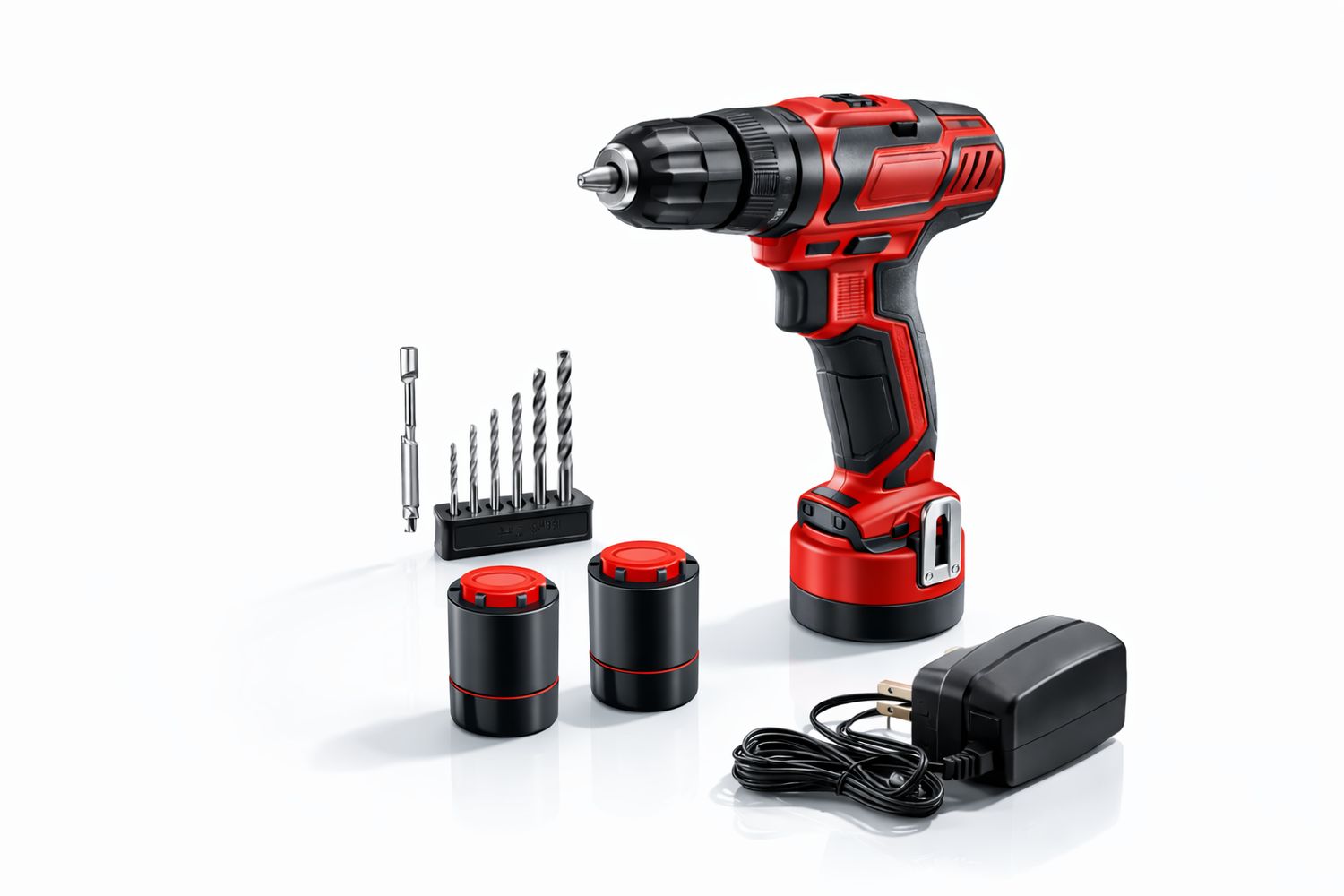 دريل شحن لاسلكي 12 فولت مع شنطة وعدة كاملة – بطارية ليثيوم مدمجة