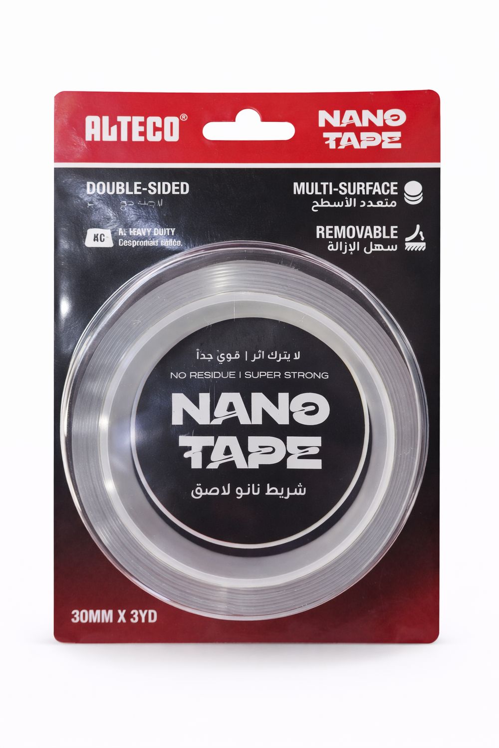 شريط نانو لاصق قوي مزدوج الوجه شفاف 30 مم × 3 يارد شريط نانو لاصق قوي مزدوج الوجه شفاف 30 مم × 3 يارد
