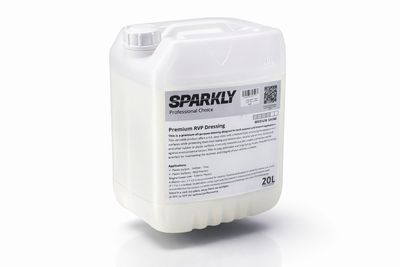 Sparkly Premium RVP Dressing ملمع بلاستيك وإطارات – لون حليبي – لمعان متوسط – 20 لتر Sparkly Premium RVP Dressing ملمع بلاستيك وإطارات – لون حليبي – لمعان متوسط – 20 لتر