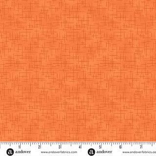 Andover Retro Stitch, Color: Tangerine