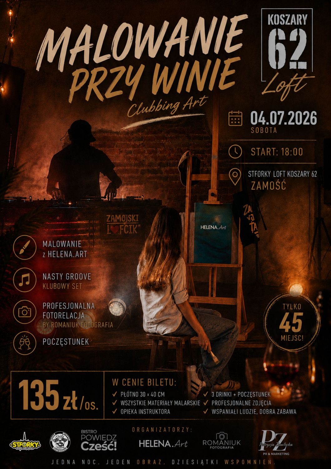 Malowanie przy Winie - Clubbing ART