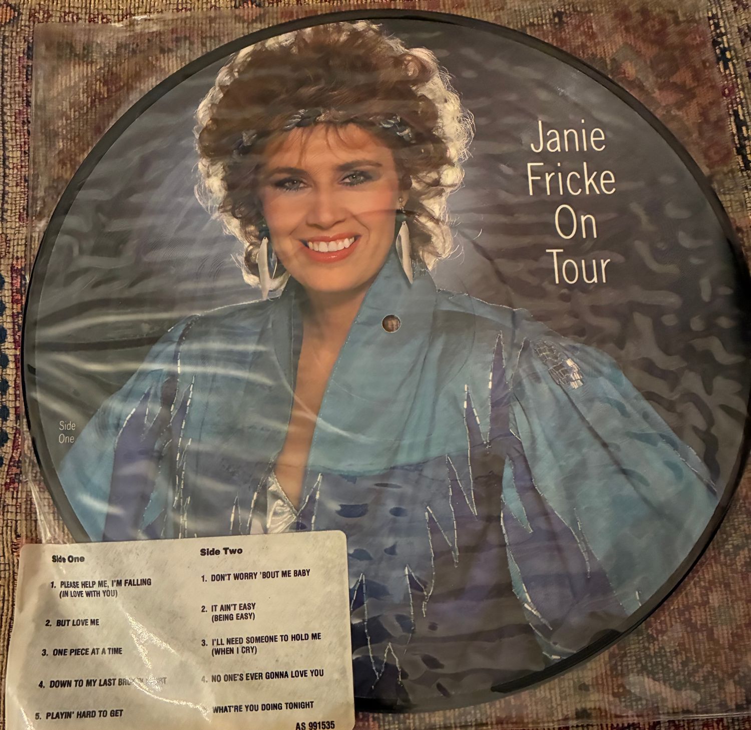 Janie Fricke On Tour Picture Disk Vinyl Album
