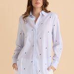 Betty Basics Reid Shirt - Blue Bow Stripe 8535