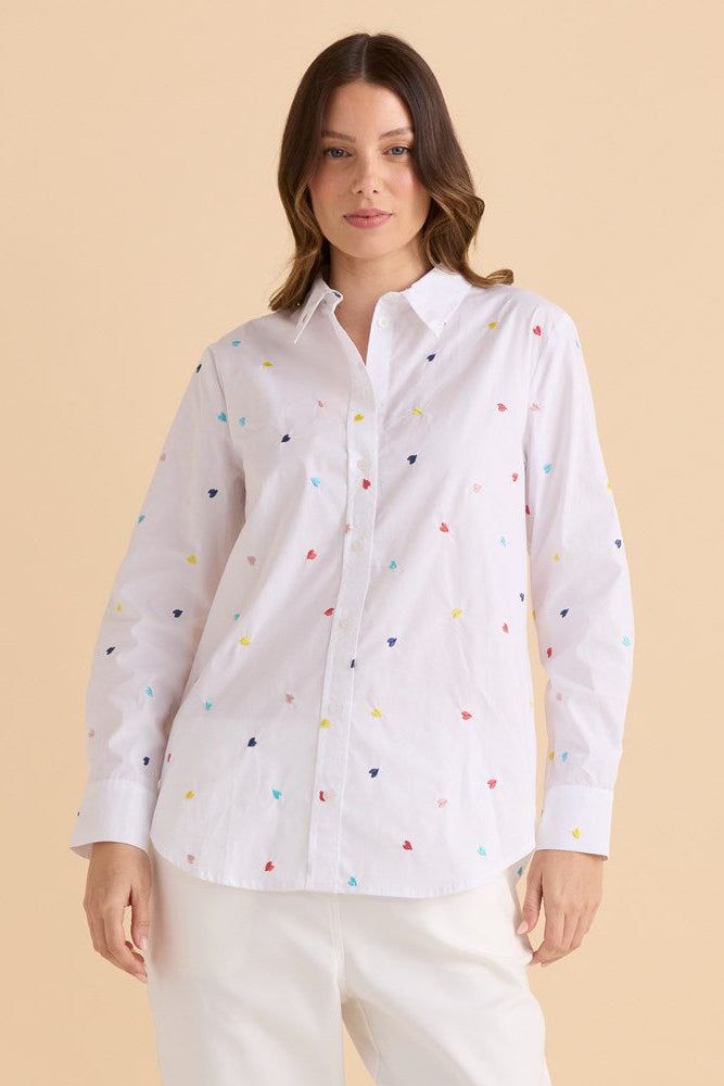 Betty Basics Reid Shirt - Rainbow Heart 8535