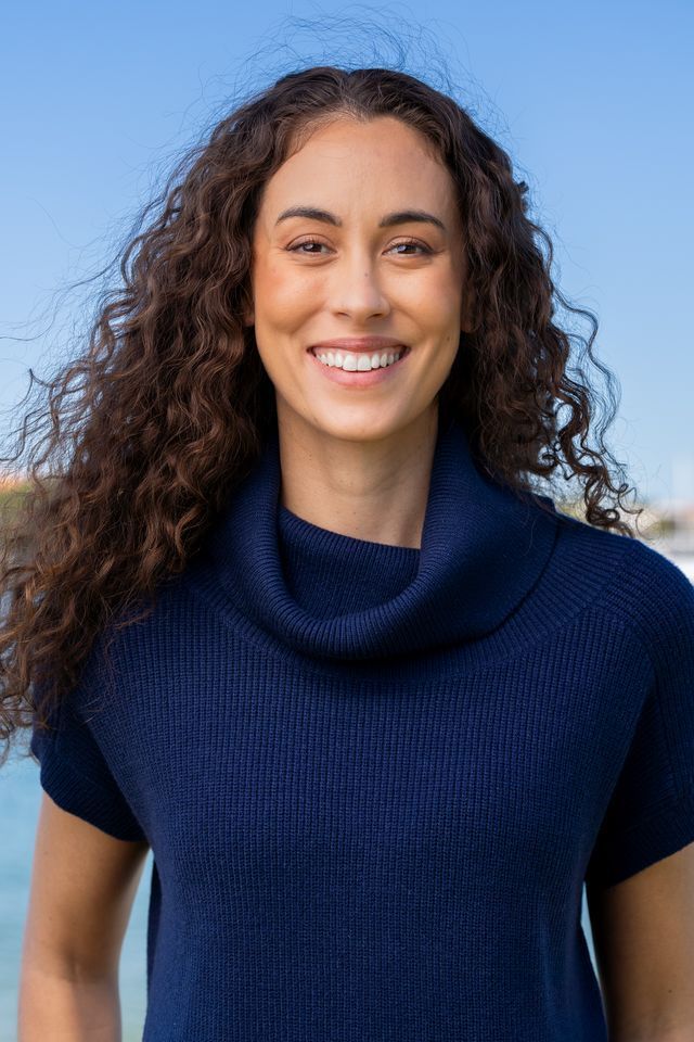 Kaleido Viscose Blend Roll Nek Vest K177N