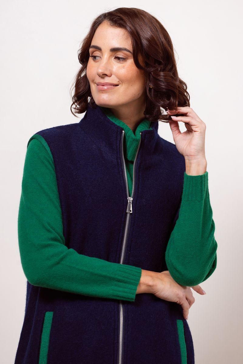 See Saw Colour Trim Zip Vest SS606N